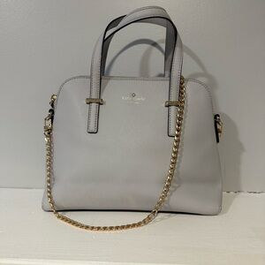 ✨Kate Spade New York Saffiano Leather
Satchel BNWT Light Gray ✨🩷✨